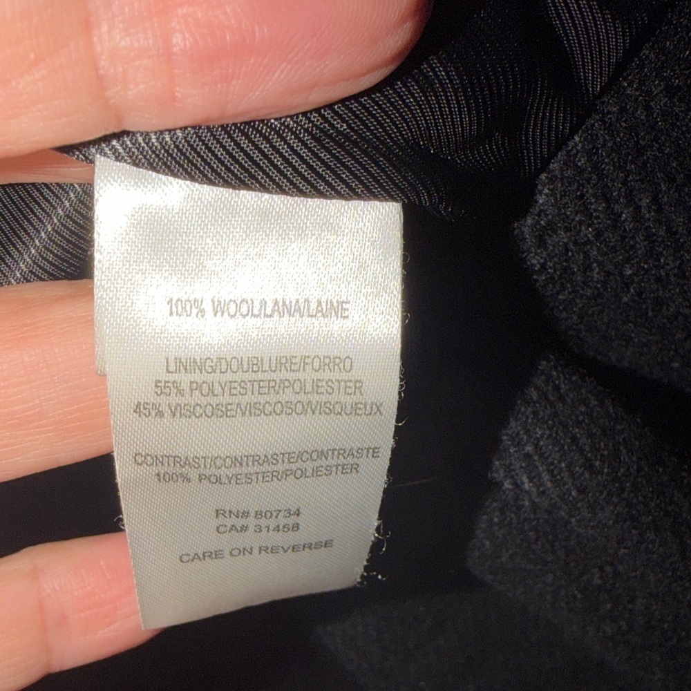 BCBGMaxAzria 100% Wool Black Satin-Accented Women's Blazer - Picture 11 of 11